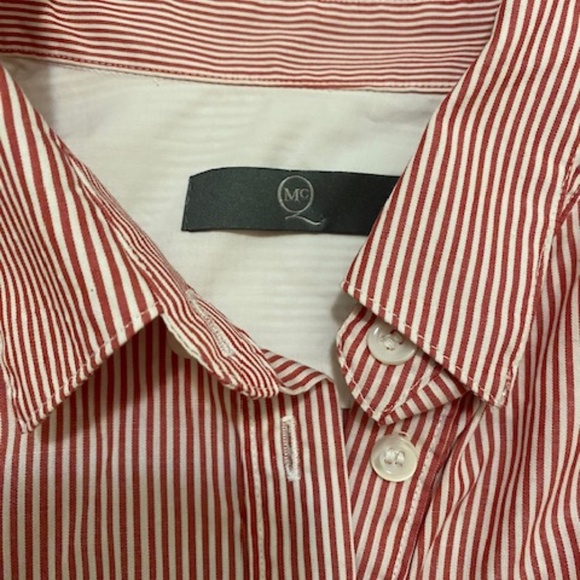 McQ by Alexander McQueen Striped Cotton Button Up Size L - Picture 2 of 7
